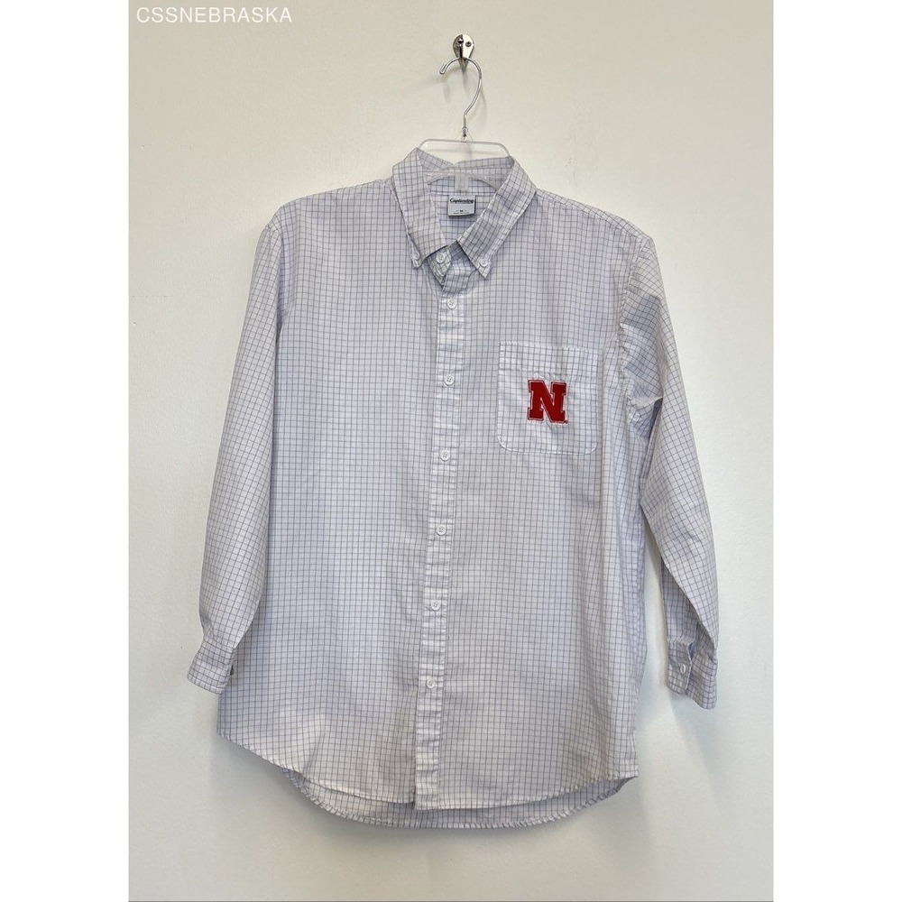 Captivating White‎ Men's button-up shirt Nebraska Haskers - Size M